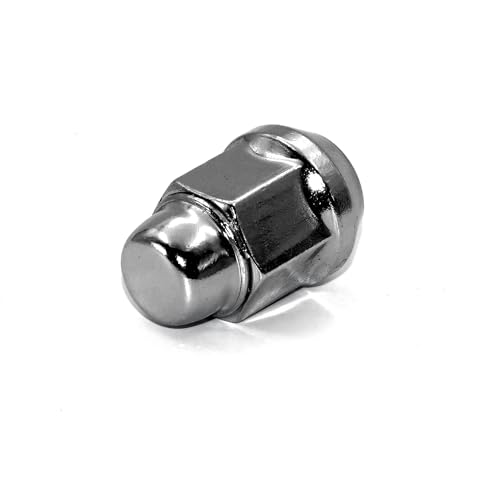 20pcs Chrome M12x1.5 Closed End Bulge Acorn Lug Nuts, 1.4 inch Length Cone Seat 19mm Hex