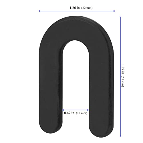 KEILEOHO 300 Pack 1/4 Inch Black Plastic U-Shaped Shim Spacers for Leveling, Tiles, Walls, Windows
