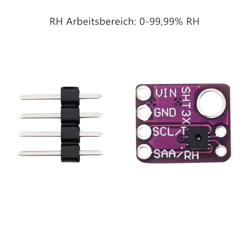 ARCELI SHT31-D Temperature Humidity Sensor, Digital Output Temperature and Humidity Sensor Module IIC I2C Interface 3.3 V Compatible with Arduino, Pack of 5 5 Stück