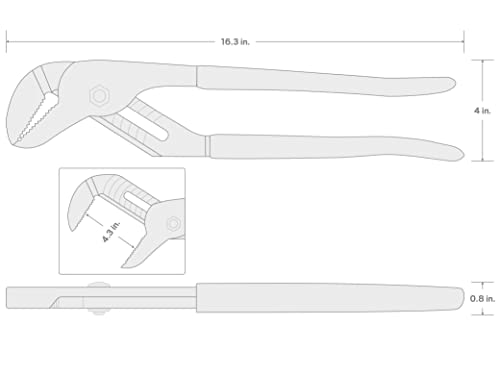 TEKTON 16 Inch Groove Joint Pliers | 37526 16 in.