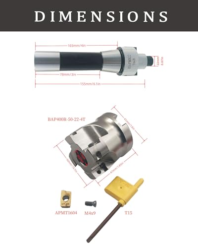 R8 Face Mill Arbor End Mill Shell Cutter APMT1604PDER Milling Inserts Milling holder+cutter+inserts