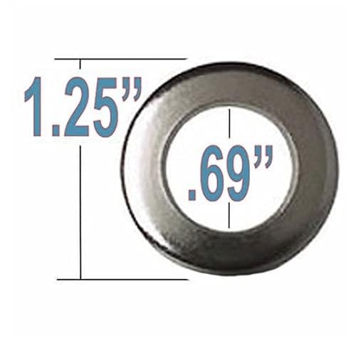 Cragar Standard Mag Lug Nut 1/2"-20 Black with Chrome Center Washer Set of 20 Pcs 1/2"