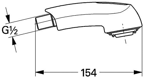 Pull-Out Spray Wand Fits Grohe Pull Out Faucets, Grohe Part 46312SD0/46298SD0, Super Steel Finish, Easy Install with O-Rings, Saves 70% vs OEM
