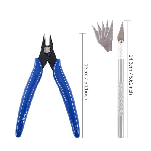 Resin 3D Printer Tool Kit Clean Basic Tools With Plier, File, Tweezer, Trimmer Pen, Resin Filter, Scraper, Plastic Remove Tool, Silicone Mat For SLA DLP LCD 3D Printer Accessories A