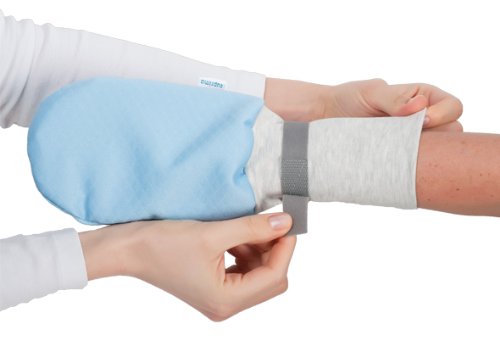 SUPRIMA Patient Protective Gloves - Anti Scratch Gloves for Adults - Soft Mittens for Adults to Support in Care and Care - Comfortable Mittens in Blue