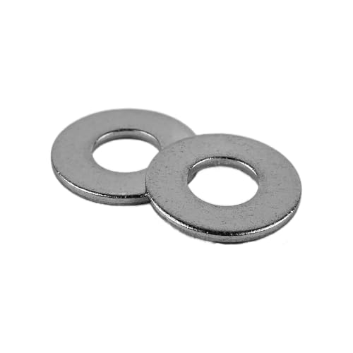 1/4" x 5/8" Flat Washers and 1/4"-20 Hex Finish Nuts Bundle 304 Stainless Steel 18-8 SS Pack of 50 Each