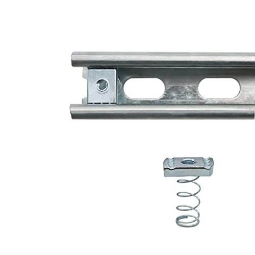 Strut Channel Nuts,1/4”-20 Spring Thickened Unistrut Hardware Nut with Zinc Plated, Without Spring Nuts Use On Struts, 50 Packs 1/4-20