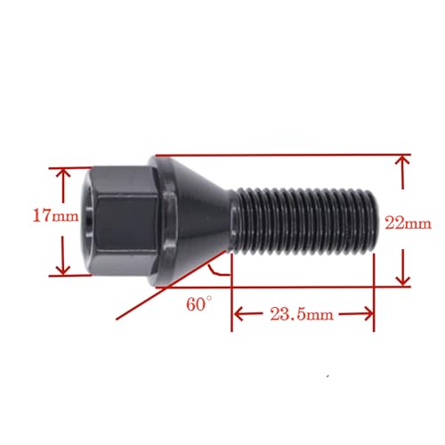 MOTOKU Set of 20 M12 X 1.5 Wheel Lug Bolts Nuts Studs 12mm X1.5mm