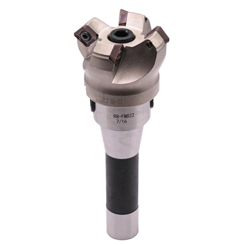 R8 Arbor, 1.97"/50mm Cutting Dia KM12 50-22-4T Face Mill Shell Cutter Set KM12-50-22-4T