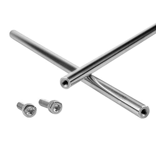 2 pcs 12 mm x 600mm Chrome Plated Linear Rod with M6 Hex Socket Cap Screw Bolt Diameter 12mm+M6