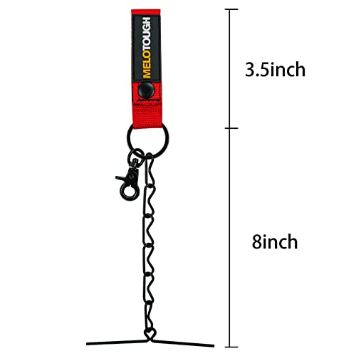 MELOTOUGH 2 PCS Tape Thong for Tool Belt Waist Electricians Tape Strap Holder Chain with Keyring and trigger snap hook + Small Tool Pouch for Tool Belt,Electrician Tool Pouch,Tool Pouch Tool Holster