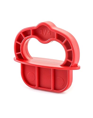QWORK Deck Board Jig, 24 Pcs 1/4" Gap Deck Board Spacer Rings for Pressure Treated, Composite, PVC, Plank (Pack of 2) 24 pcs (Pack of 2)
