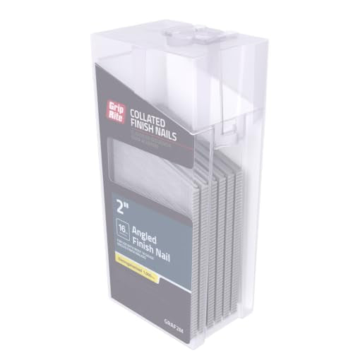 16 Gauge Angled Electrogalvanized Collated Finish Nails, 2"