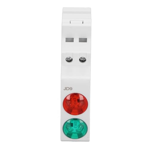 Fafeicy AC/DC 230V IP20 DIN Rail LED Signal Indicator Red and Green, Two-Colour Display with Two Lights for Distribution Box, 6mm² Connection Cable