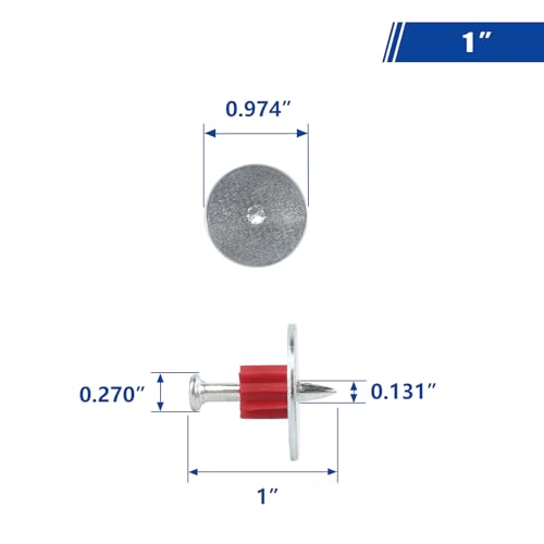 Powder Actuated Fasteners, Drive Pins with 1" Washer, 200pcs/pack 1"