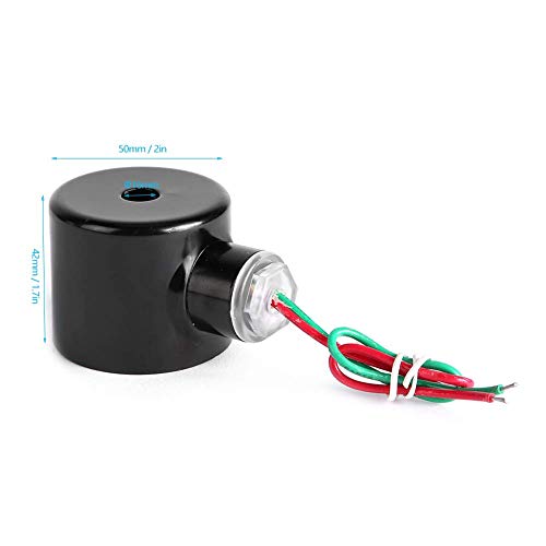 Solenoid Valve Coil AC 220V Normally Closed Copper Coil Internal Thread Direct Motion Accessories Black 2W Industrial Valve