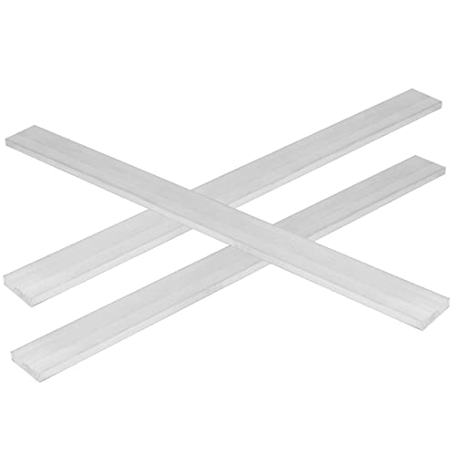 10 PCS 12 inch Length Aluminum Bar, 6061 Aluminum Flat Bar, 3/16 Inch Thickness × 1 Width Inch General Purpose Plate Aluminum Bar, Metal Aluminum Strips,