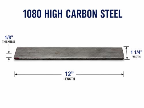 1080 High Carbon Annealed Steel Barstock for Knife Making - 1/8" x 1-1/4" x 12" 3 Pack - Texas Knifemakers Supply - 1/8" x 1 1/4" x 12"