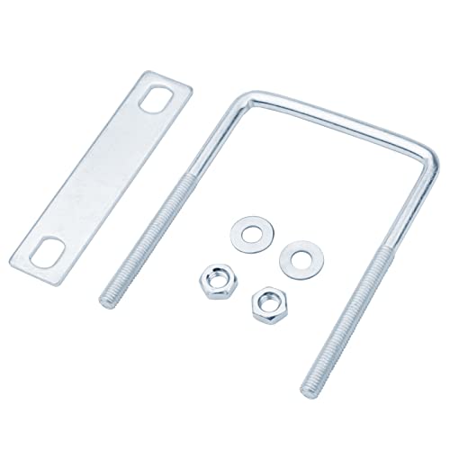 6 PCS 4 Inch Wide Square U-Bolts, 3/8" x 4" x 5-1/2" 3/8" x 4" x 5-1/2"