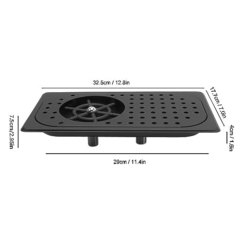 Diydeg Glass Rinser, Countertop Commercial Pitcher Rinser, High Pressure Cup Washer, Stainless Steel Cup Washer with Drain Drip Tray Hose for Home Kitchen, Restaurant, Bar, Coffee (Black)