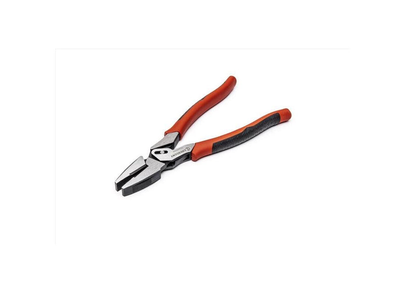 Crescent 9" Lineman's Compound Action Dual Material Pliers - CCA20509, Red 9-Inch Linesman Plier