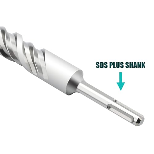 2 Pcs 1-3/16"x12.2"(30x310mm) SDS Plus Rotary Hammer Bit for Concrete 1-3/16 in x 12.2 in (30 x 310mm)