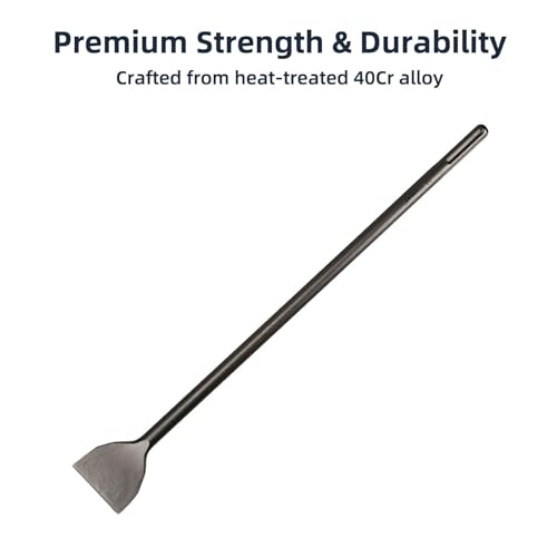 24'' SDS Max 3 Inch Scaling Chisel - Masonry Concrete Chisel 40Cr Steel SDS Max Bits Rotary Hammer Attachments for Brick Stone Concrete 24'' 3-Inch Scaling Chisel