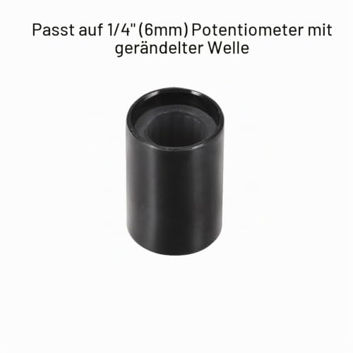 sourcing map Potentiometer Knobs Aluminum 10 x 15 mm 6 mm Shaft Black Pack | Knurled shaft rotary knob volume control