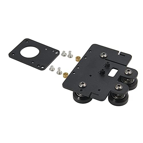Upgrade Direct Drive Extruder Support Plate with 4pcs Pulleys Compatible with Dual and Single Gear,Easy Print Flexible Filament for creality Ender 5 Series 3D Printer (Upgrade Direct Plate)