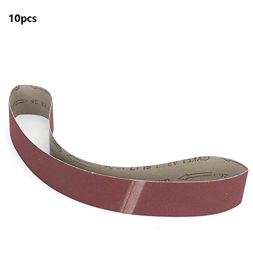 GXK51-B Sanding Belts Aluminum Oxide Sanding Belt 320 Grit / 400 Grit / 600 Grit for Sanding Polishing (320 Grit) Car Pack of 10