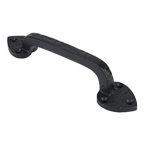 A29 Black Door Handle Pull, Heavy Duty Long Kitchen Cabinet Handles, Antique Cabinet Pulls, Door Handles, Closet Handle, Gate Cast Iron Finish, Spade Pull BPC 2 Pk