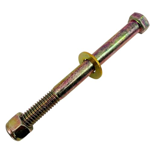 7/16"-14 x 4-1/2" Grade 8 Bolts (10-Pack) – Heavy-Duty Hex Bolts Includes Flat Washers & Nylon Lock Nuts – High-Strength SAE J429 Anti-Vibration 4.5" Coarse Thread Bolts 10 Bolts, Washers, Nuts