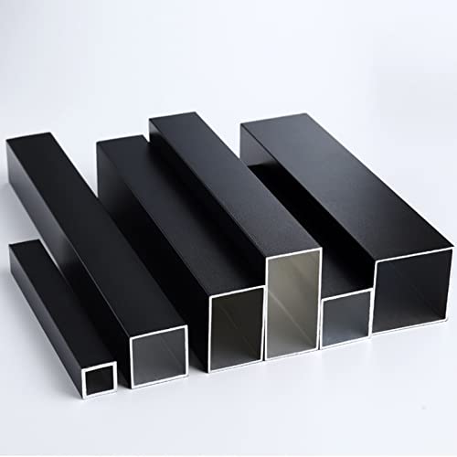Aluminum Square Tube Wall Thickness 1mm, Width 20mm, Height 20mm, Length 1000mm/39.37" Matte Black Aluminum Tubing for Home Furnishing and Construction Decoration 1 Pcs L: 1000mm/39.37" 20mm*20mm*1mm 1pcs