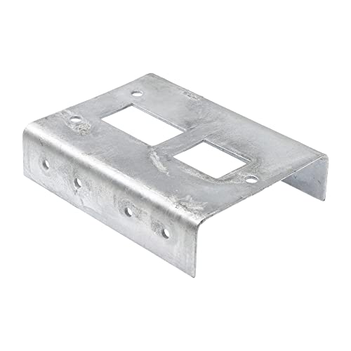 Chain Link Universal Wooden Fence to Post Adapter | Adapter Brackets | Wood Fence Steel Post Bracket (Pack of 4)