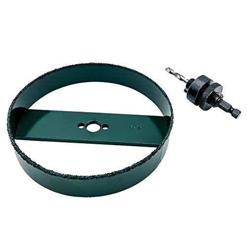 Disston E0101682 6-3/8” Clamshelled RemGrit Carbide Grit Recessed Light Installation Kits 152mm 6-3/8" Hole Saw