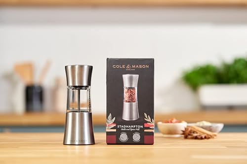 Cole & Mason Stadhampton Chilli and Spice Mill, Manual Nutmeg Grinder, Adjustable Coarseness,