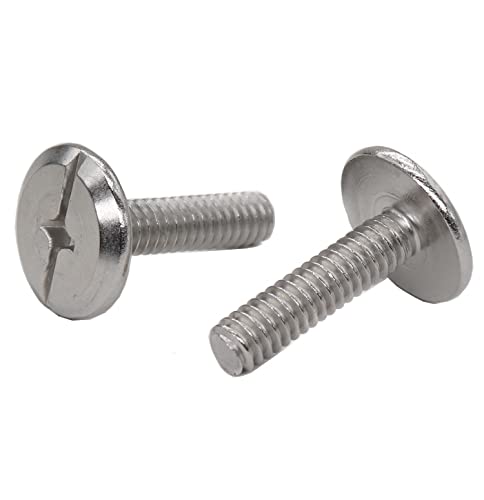 cSeao Hurricane Bolts - Sidewalk Screws, 1/4"-20 x 1-1/4 Inches, Fabric Fasteners for Hurricane Panels, Pack of 100