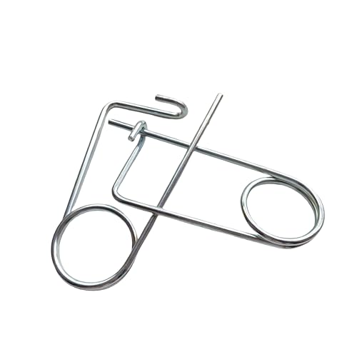 Steel Brooch Shape Open Safety pin Spring pin, Quick Lock line Lock pin Locking Fasteners for Farm Lawn Garden Hooks (0.31x6.61 in(8x168 mm)-2Pcs) 0.31x6.61 in(8x168 mm)-2Pcs
