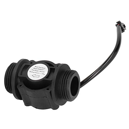 Fafeicy FS400A Water Flow Sensor 1-60L/min Hall Flow Meter for Water Heaters G1 Male Thread Plastic 1.2MPA High Temperature Resistant Flow Sensor with Precision Measurement