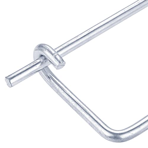 Steel Brooch Shape Cotter Safety Pins Spring Pin， Quick Lock Brooch Locking Fastener for Farm Lawn Garden Hitch (Size:3.2X80mm,8pcs) Size:3.2X80mm,8pcs