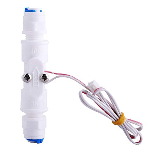 Jadeshay Water Flow Sensor G1/4, Water Flow Switch Healthy Precise Water Flow Sensor PE Water Switch 0.5-10L Measuring Range