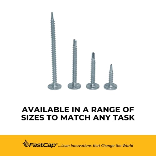 FastCap PowerHead Metal Screws, 2", #2 Square Drive, 200-Pack
