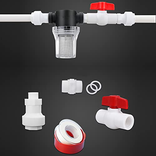 ZYWUOY Pipe Filter Strainer Water Pump Filter with 40/80 Mesh Stainless Steel Sieve Inline Mesh Strainer Water Pump Filter for Garden Irrigation