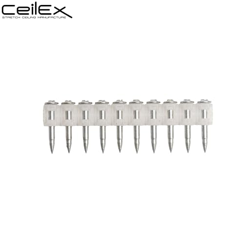 1000x Collated Concrete Nails 1 Inch (25mm) for Hilti GX 3 (GX3), GX 100, GX 120 Nailer, GX MX Collated Strip, Full Round Head Hardened Steel Pins for Metal Track, Drywall & Concrete 1'' (25mm) 1000