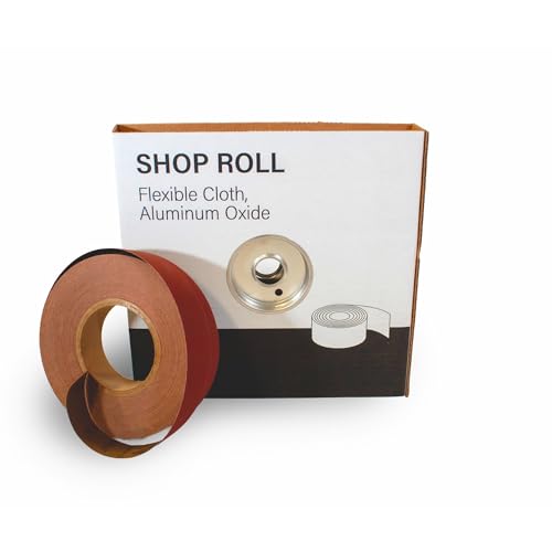 VSM 1-1/2" x 50yd (150'), 180 Grit (Very Fine) Aluminum Oxide Sanding Shop Roll, F-Weight Cotton Cloth Backed Sandpaper Roll for Hand Finishing, Woodworking, Metal Working, Polishing