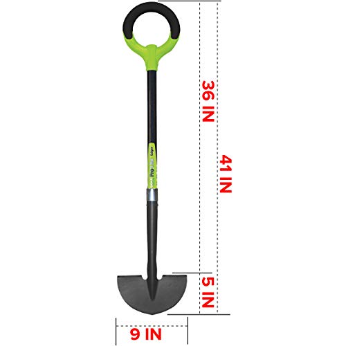 25602 Pro-Lite Ergonomic Carbon Steel Edger & Fiskars Ergo Gardening Hand Trowel - Ergonomic Handle Design with Hang Hole - Heavy Duty Garden Tool for Digging