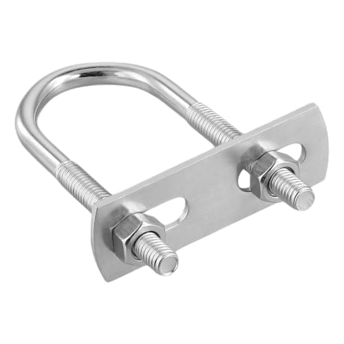 40 Sets M6 x 25 x 70mm U Bolt, Zinc Plated Steel U Clamp with Washers and Nuts for Construction, Trailer, Boat Trail, Silver