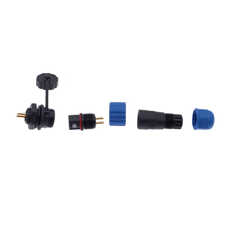 Connector Aviation Plug SP13 IP68 2 Pin, SP13 2 Pin Waterproof Male and Female Satellite Cable Connector Used for Outdoor Lamps
