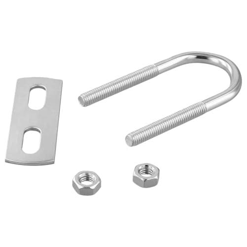 40 Sets M6 x 25 x 70mm U Bolt, Zinc Plated Steel U Clamp with Washers and Nuts for Construction, Trailer, Boat Trail, Silver