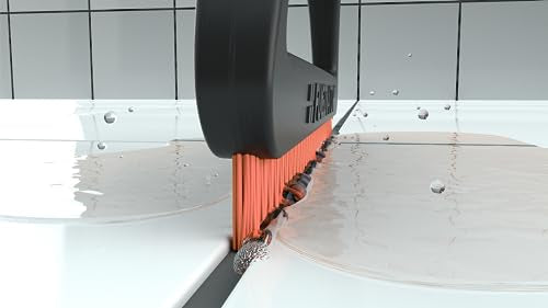 Fuginator® Recycling Grout Brush Grey/Orange - Cleaning Brush for Joint Cleaning in Bathroom, Toilet, Kitchen etc. - Cleaning Wall and Floor Tiles - Handy Brush for Grouts and Tiles Grey / Orange